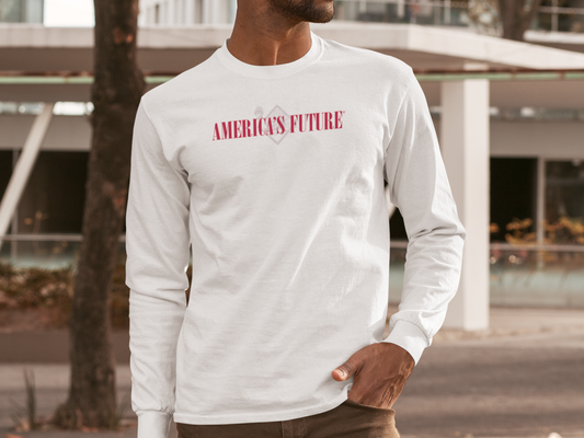 America’s Future Men's Long Sleeve Tee | Patriotic Freedom Shirt