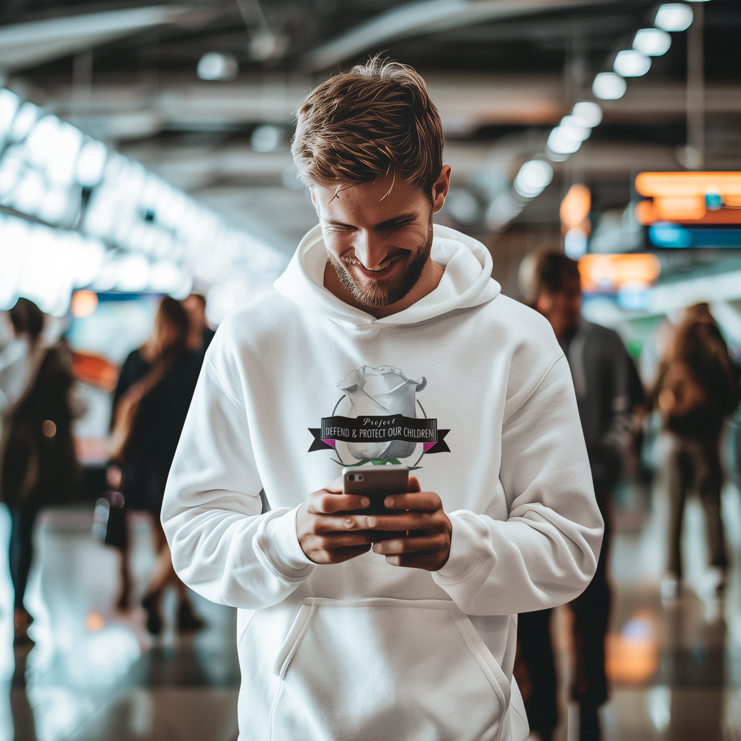 Project Defend & Protect Our Children Men's Hoodie | Awareness & Advocacy Sweatshirt