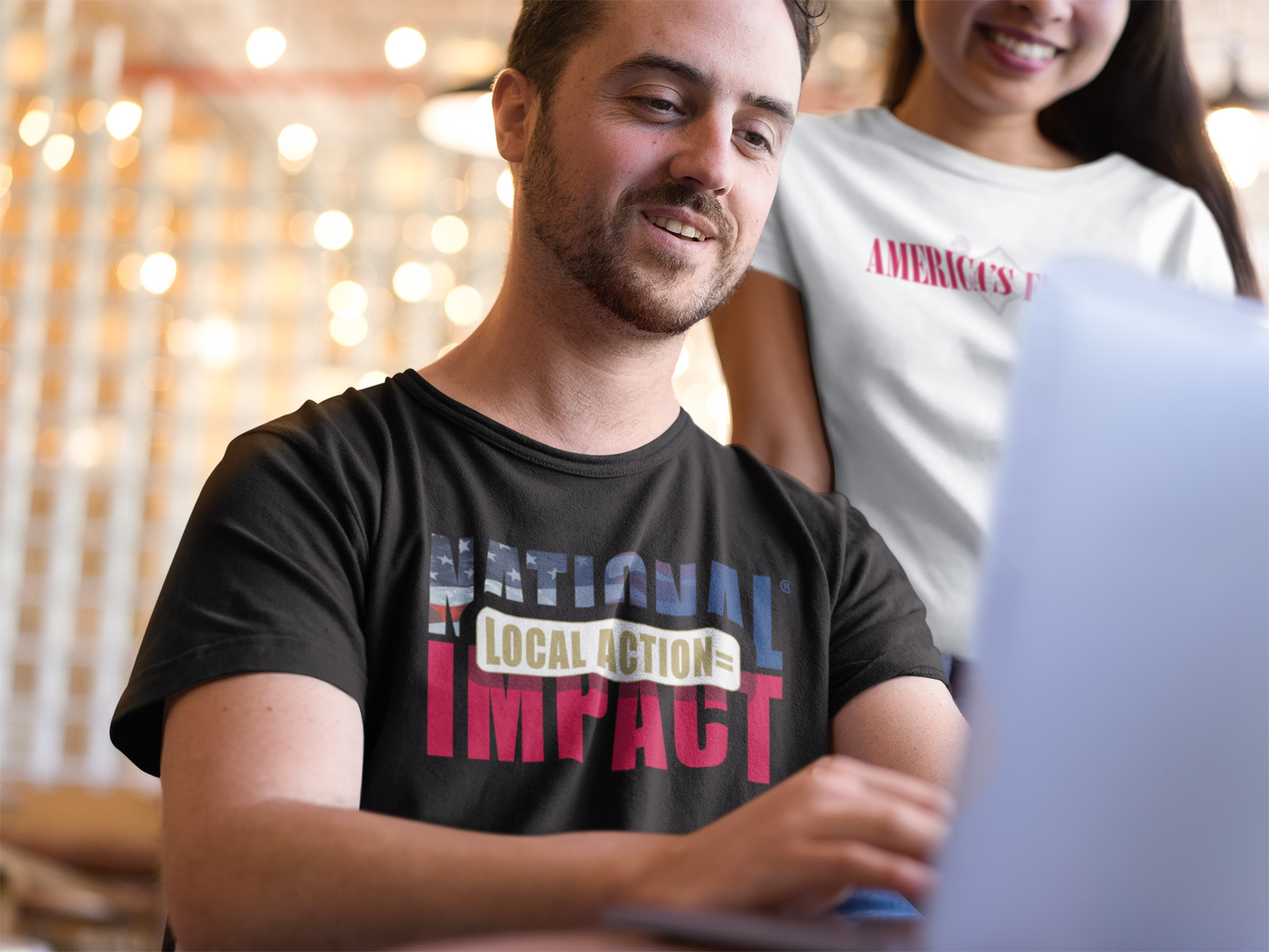 Local Action = National Impact Unisex T-Shirt | Stand for Freedom & Grassroots Change