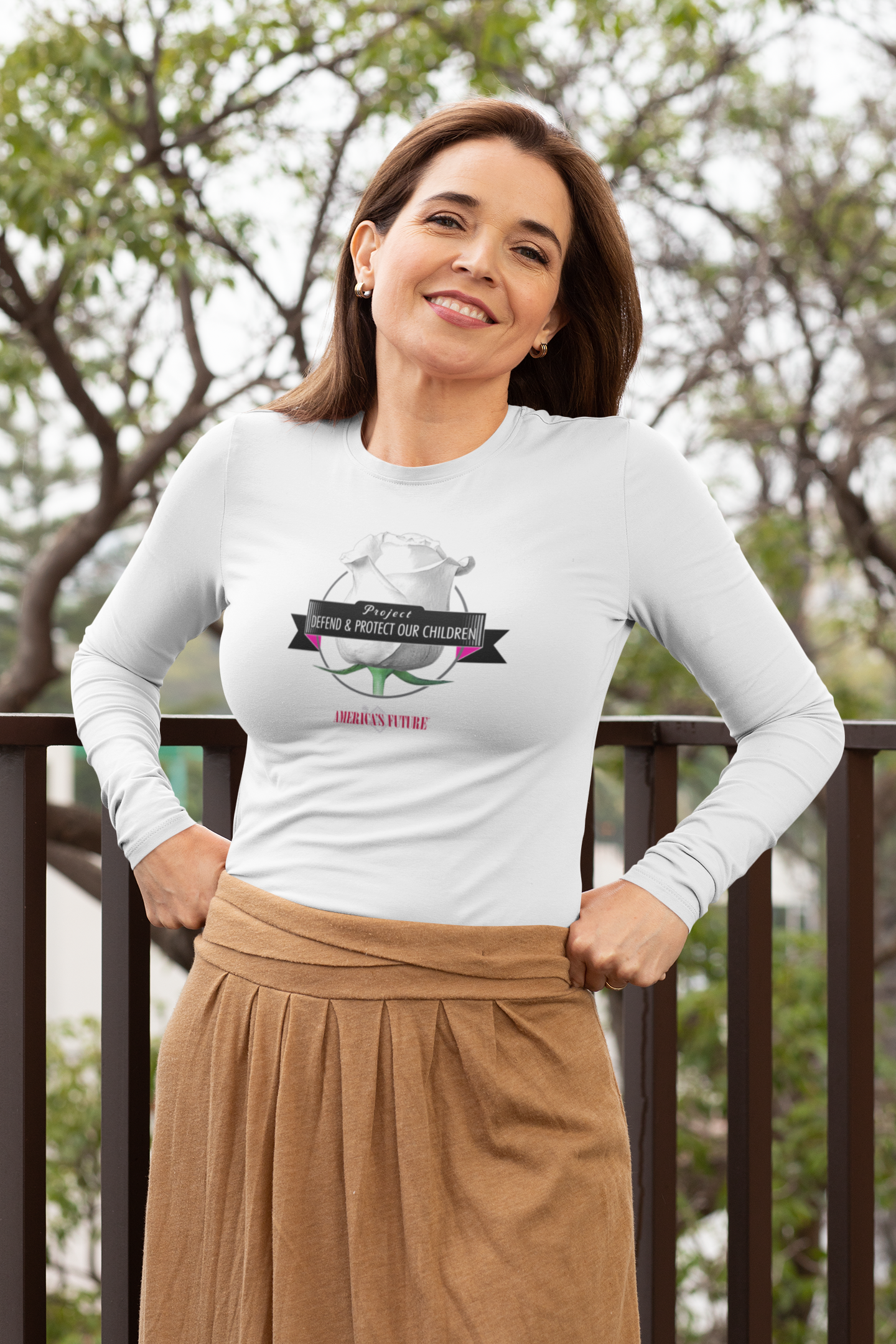 Women’s Long Sleeve Tee | Project Defend & Protect Our Children