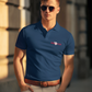 America’s Future Premium Men’s Polo Shirt | Patriotic Embroidered Polo