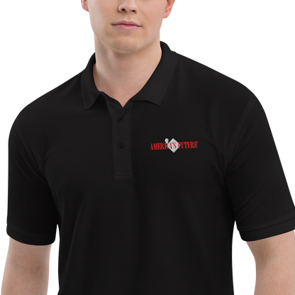 America’s Future Premium Men’s Polo Shirt | Patriotic Embroidered Polo