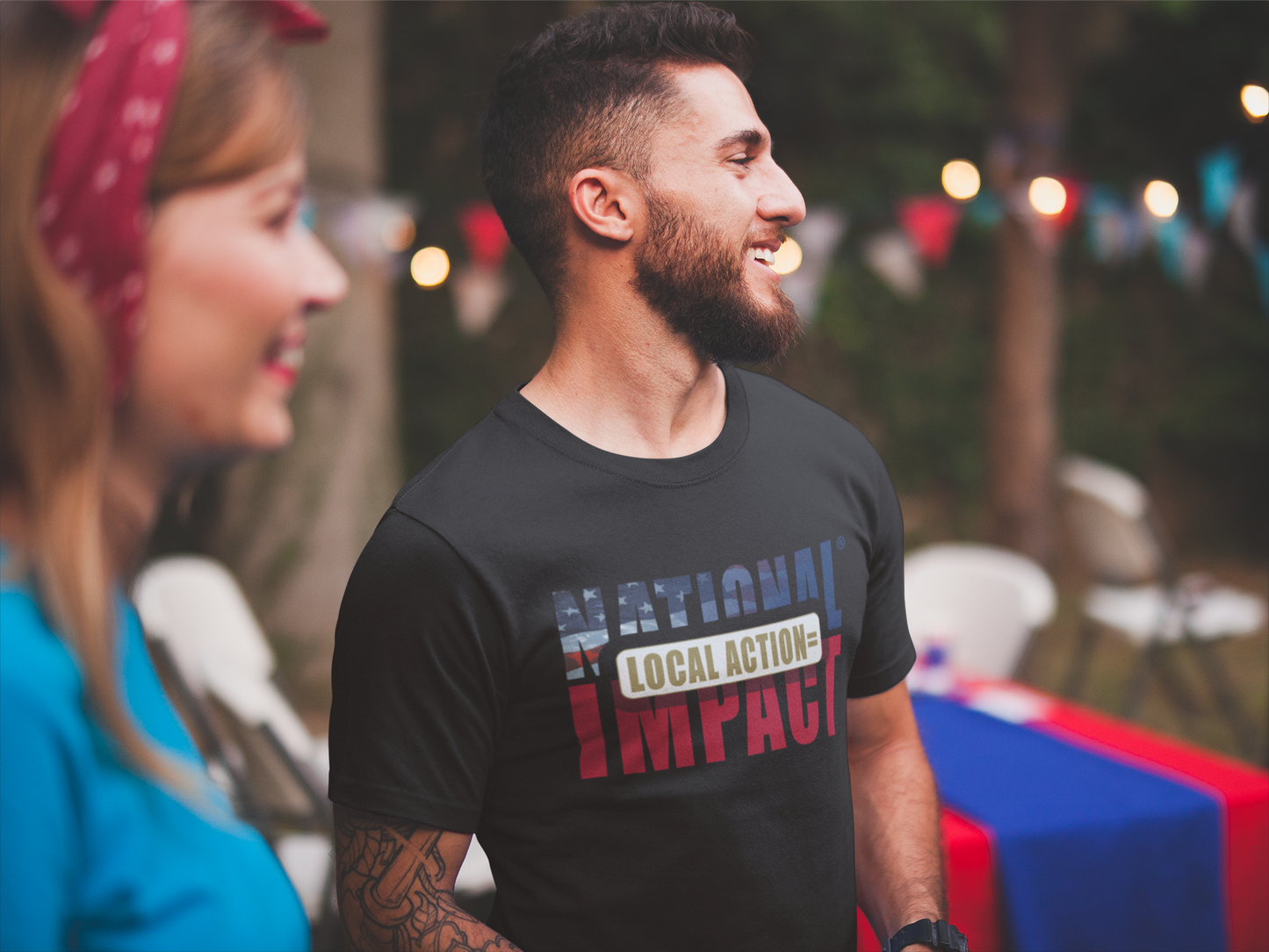 Local Action = National Impact Unisex T-Shirt | Stand for Freedom & Grassroots Change