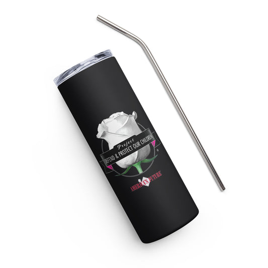 Project Defend & Protect Our Children Stainless Steel Tumbler | Insulated Travel Cup for Awareness & Advocacy