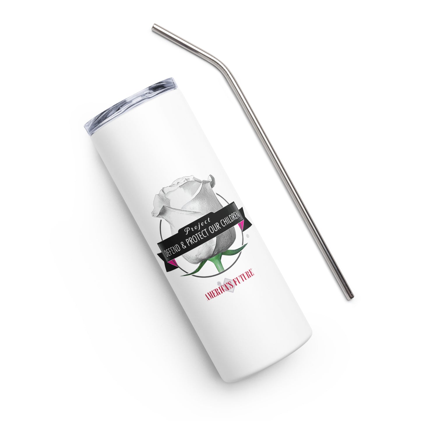 Project Defend & Protect Our Children Stainless Steel Tumbler | Insulated Travel Cup for Awareness & Advocacy