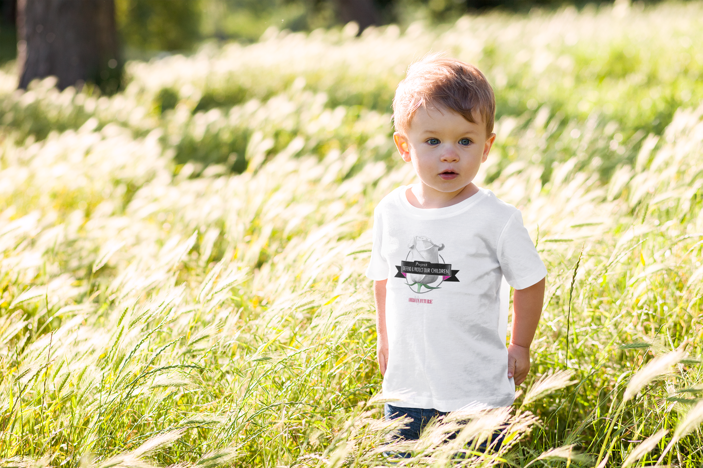 Project Defend & Protect Our Children Baby Tee | Advocacy & Awareness Infant Shirt
