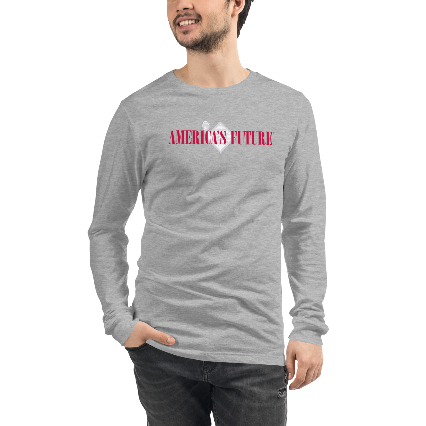 America’s Future Men's Long Sleeve Tee | Patriotic Freedom Shirt