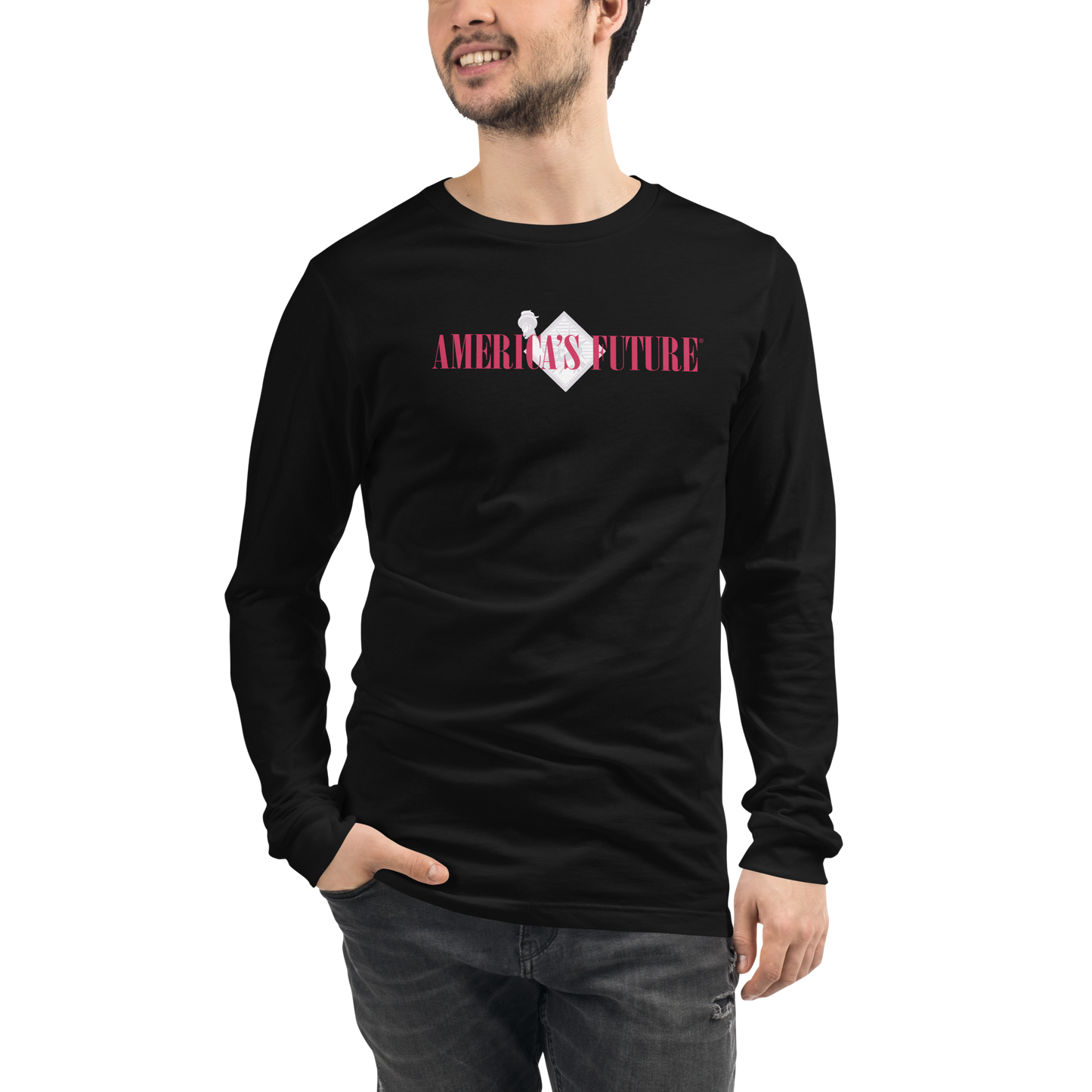 America’s Future Men's Long Sleeve Tee | Patriotic Freedom Shirt