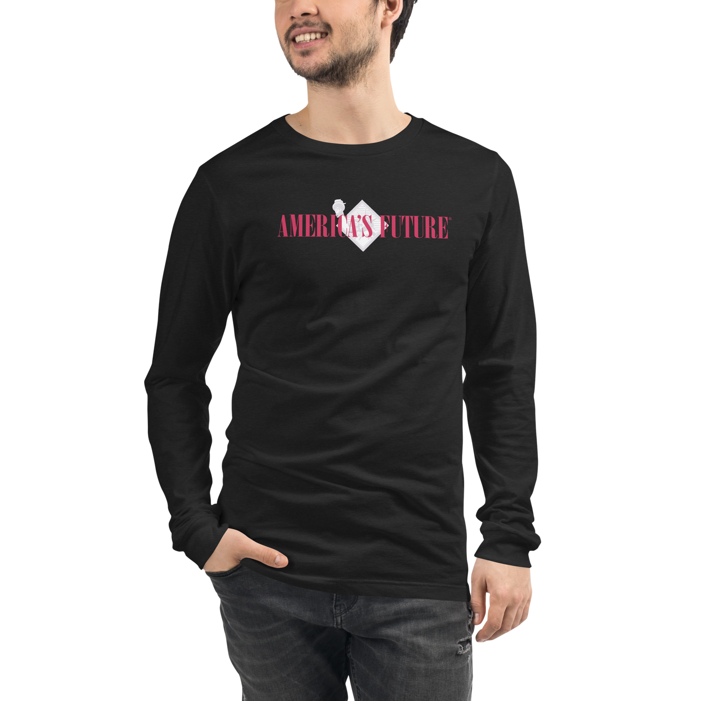 America’s Future Men's Long Sleeve Tee | Patriotic Freedom Shirt