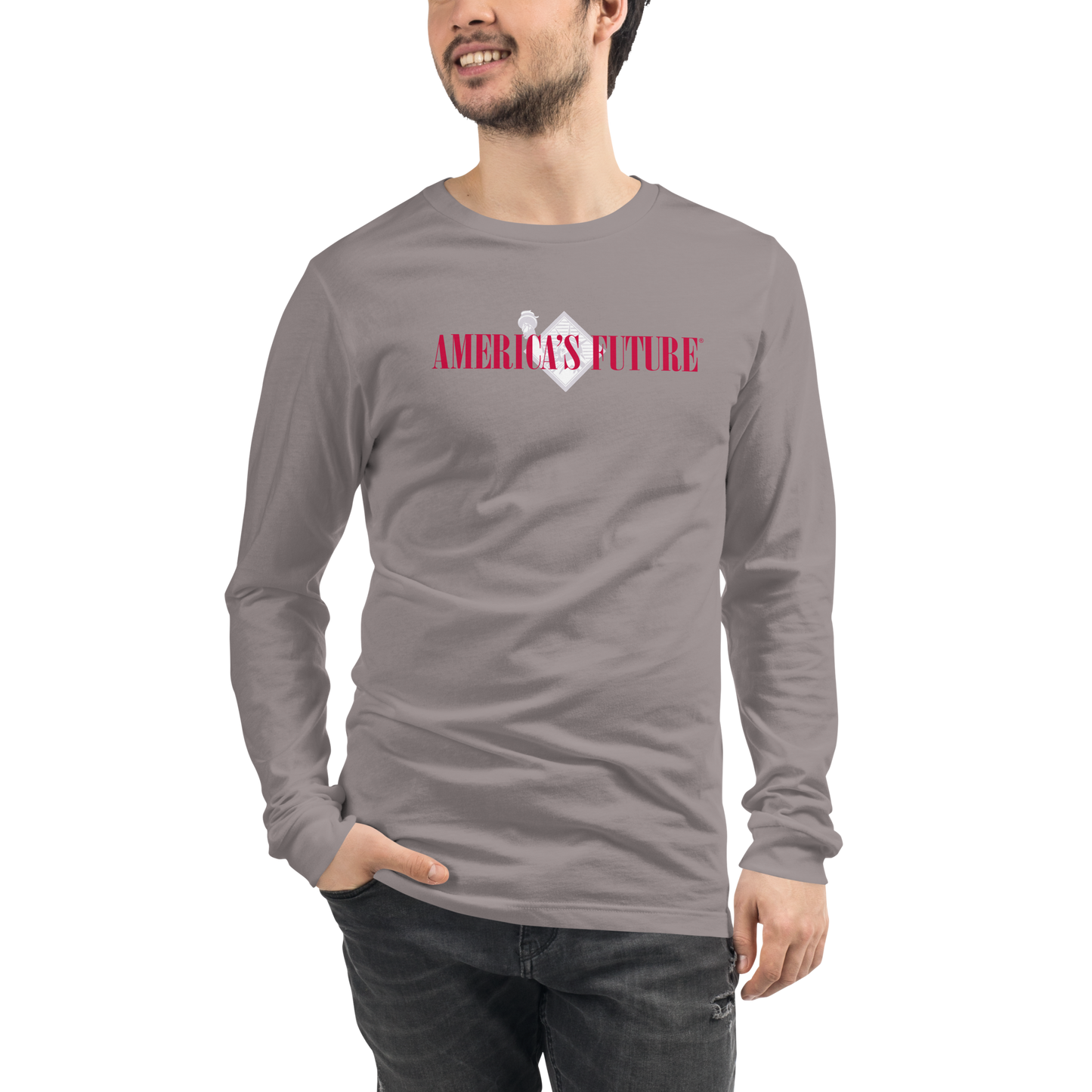 America’s Future Men's Long Sleeve Tee | Patriotic Freedom Shirt