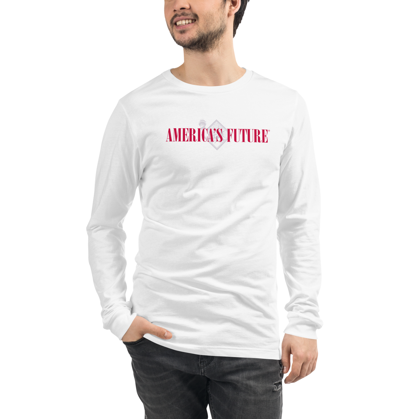 America’s Future Men's Long Sleeve Tee | Patriotic Freedom Shirt