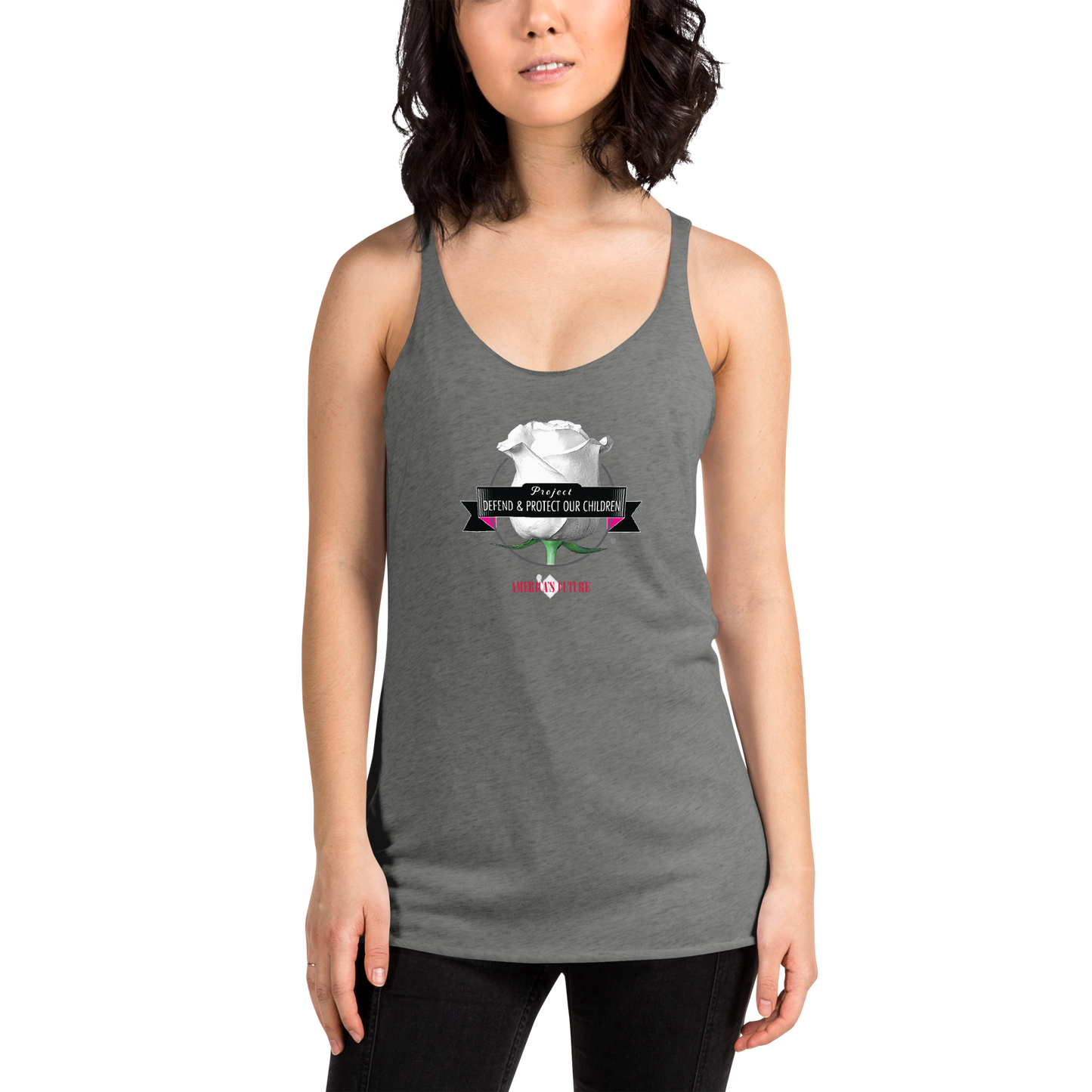 Project Defend & Protect Our Children Women's Racerback Tank | Stand for Justice & Awareness