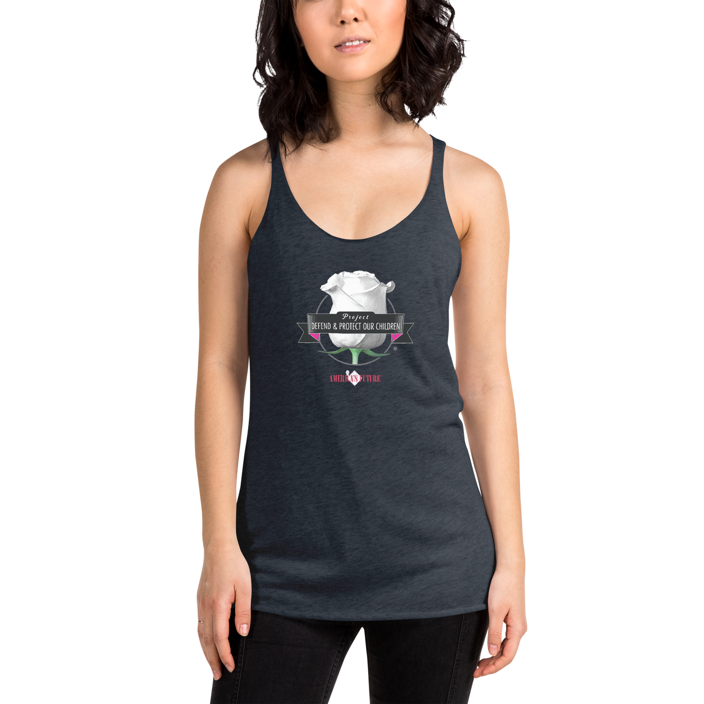 Project Defend & Protect Our Children Women's Racerback Tank | Stand for Justice & Awareness