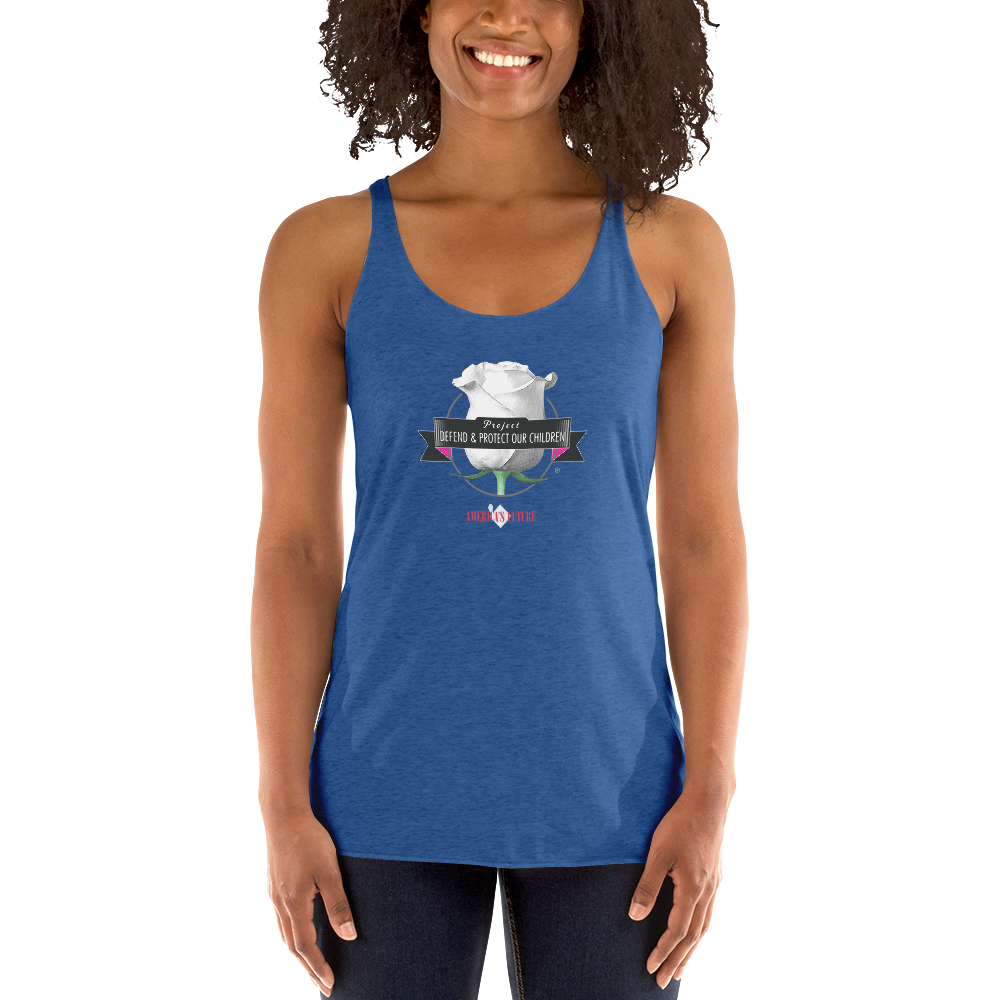 Project Defend & Protect Our Children Women's Racerback Tank | Stand for Justice & Awareness