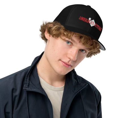 America’s Future Closed-Back Trucker Cap | Patriotic Embroidered Hat for Everyday Wear